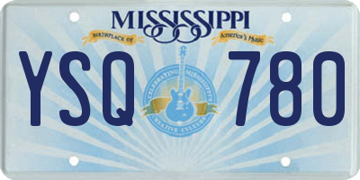 MS license plate YSQ780