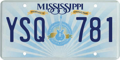 MS license plate YSQ781