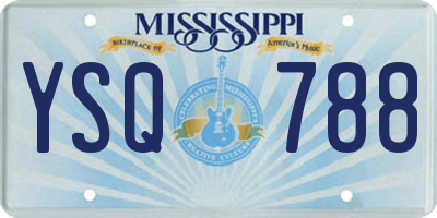 MS license plate YSQ788
