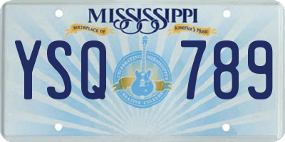 MS license plate YSQ789