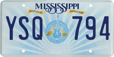 MS license plate YSQ794