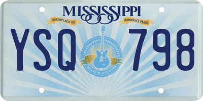 MS license plate YSQ798