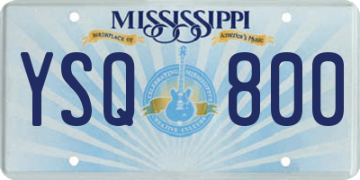 MS license plate YSQ800