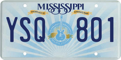 MS license plate YSQ801