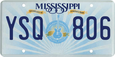 MS license plate YSQ806