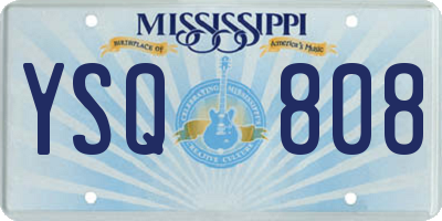 MS license plate YSQ808