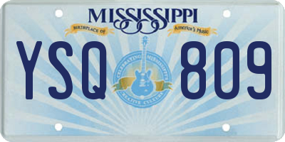MS license plate YSQ809