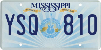 MS license plate YSQ810