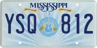 MS license plate YSQ812
