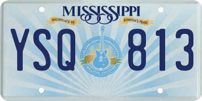 MS license plate YSQ813