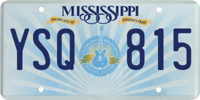 MS license plate YSQ815