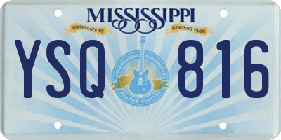 MS license plate YSQ816
