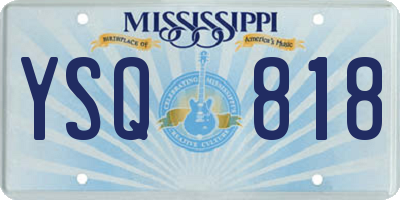 MS license plate YSQ818