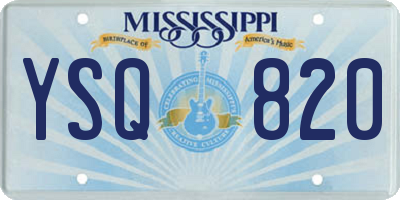 MS license plate YSQ820