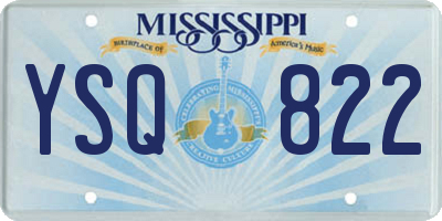 MS license plate YSQ822