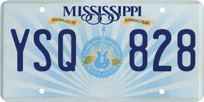 MS license plate YSQ828