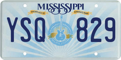 MS license plate YSQ829