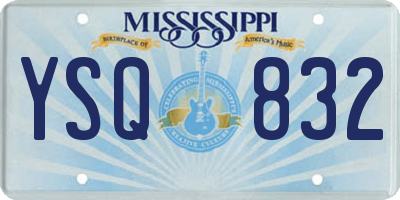 MS license plate YSQ832