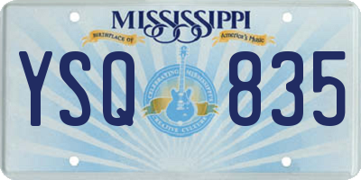MS license plate YSQ835
