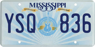 MS license plate YSQ836