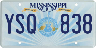 MS license plate YSQ838