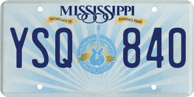 MS license plate YSQ840