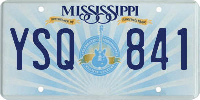 MS license plate YSQ841