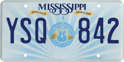 MS license plate YSQ842
