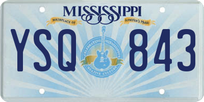 MS license plate YSQ843