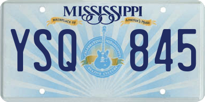 MS license plate YSQ845