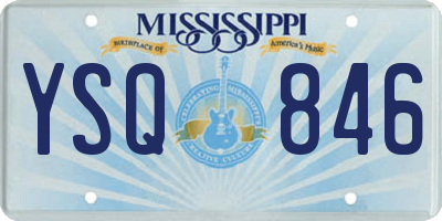 MS license plate YSQ846