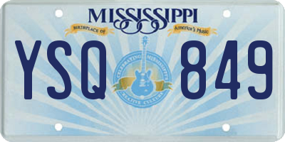 MS license plate YSQ849
