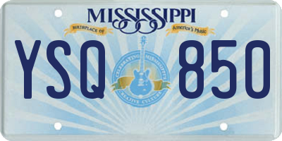 MS license plate YSQ850