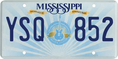 MS license plate YSQ852
