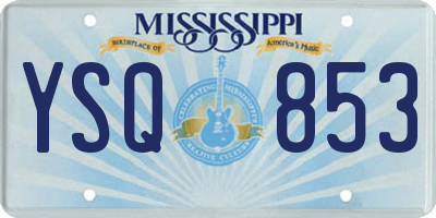 MS license plate YSQ853