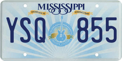 MS license plate YSQ855