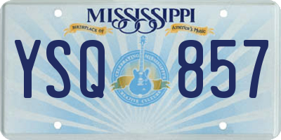 MS license plate YSQ857