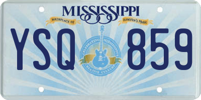 MS license plate YSQ859