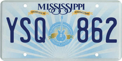 MS license plate YSQ862