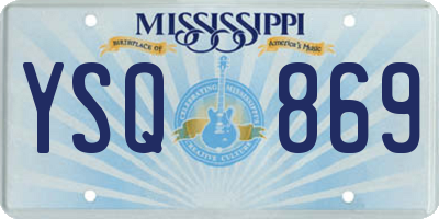 MS license plate YSQ869
