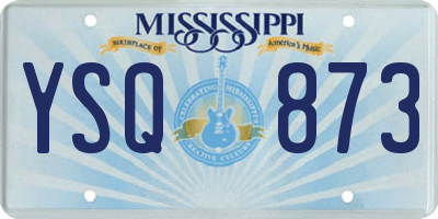 MS license plate YSQ873