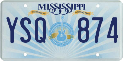 MS license plate YSQ874