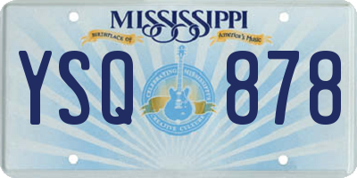 MS license plate YSQ878