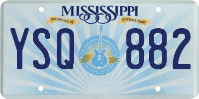 MS license plate YSQ882