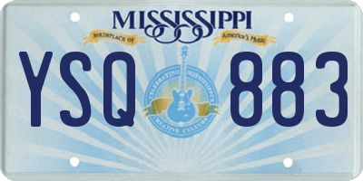 MS license plate YSQ883