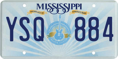 MS license plate YSQ884