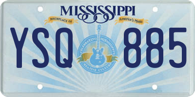 MS license plate YSQ885