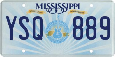 MS license plate YSQ889