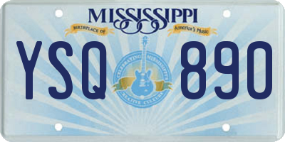 MS license plate YSQ890