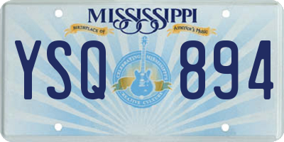 MS license plate YSQ894